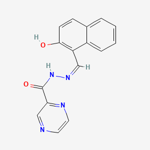 molecular formula C16H12N4O2 B12159158 N'-[(Z)-(2-hydroxynaphthalen-1-yl)methylidene]pyrazine-2-carbohydrazide 