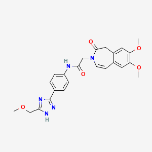 2-(7,8-dimethoxy-2-oxo-1,2-dihydro-3H-3-benzazepin-3-yl)-N-{4-[5-(methoxymethyl)-1H-1,2,4-triazol-3-yl]phenyl}acetamide