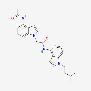 2-[4-(acetylamino)-1H-indol-1-yl]-N-[1-(3-methylbutyl)-1H-indol-4-yl]acetamide