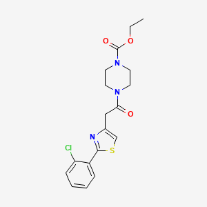 Ethyl 4-{[2-(2-chlorophenyl)-1,3-thiazol-4-yl]acetyl}piperazine-1-carboxylate