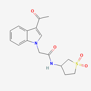 2-(3-acetyl-1H-indol-1-yl)-N-(1,1-dioxidotetrahydrothiophen-3-yl)acetamide