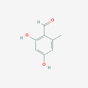 molecular formula C8H8O3 B1215936 2,4-二羟基-6-甲基苯甲醛 CAS No. 487-69-4