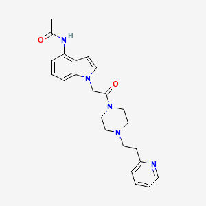 N-[1-(2-oxo-2-{4-[2-(pyridin-2-yl)ethyl]piperazin-1-yl}ethyl)-1H-indol-4-yl]acetamide