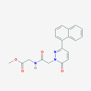 molecular formula C19H17N3O4 B12159422 methyl N-{[3-(naphthalen-1-yl)-6-oxopyridazin-1(6H)-yl]acetyl}glycinate 