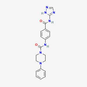 4-phenyl-N-[4-(4H-1,2,4-triazol-3-ylcarbamoyl)phenyl]piperazine-1-carboxamide