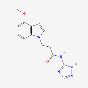 3-(4-methoxy-1H-indol-1-yl)-N-(4H-1,2,4-triazol-3-yl)propanamide