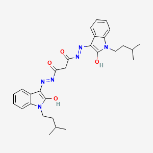 N'~1~-[(3E)-1-(3-methylbutyl)-2-oxo-1,2-dihydro-3H-indol-3-ylidene]-N'~3~-[(3Z)-1-(3-methylbutyl)-2-oxo-1,2-dihydro-3H-indol-3-ylidene]propanedihydrazide