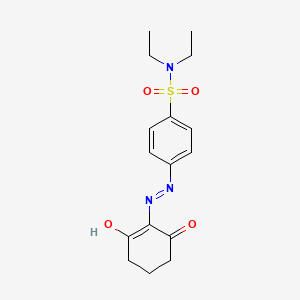 molecular formula C16H21N3O4S B12159491 4-[2-(2,6-dioxocyclohexylidene)hydrazin-1-yl]-N,N-diethylbenzene-1-sulfonamide 