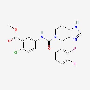 methyl 2-chloro-5-({[4-(2,3-difluorophenyl)-1,4,6,7-tetrahydro-5H-imidazo[4,5-c]pyridin-5-yl]carbonyl}amino)benzoate