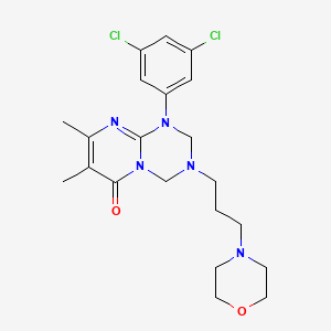 1-(3,5-dichlorophenyl)-7,8-dimethyl-3-[3-(morpholin-4-yl)propyl]-1,2,3,4-tetrahydro-6H-pyrimido[1,2-a][1,3,5]triazin-6-one