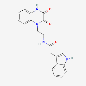 N-[2-(3-hydroxy-2-oxoquinoxalin-1(2H)-yl)ethyl]-2-(1H-indol-3-yl)acetamide