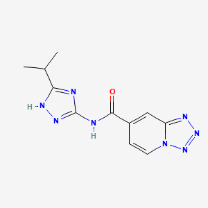 N-[3-(propan-2-yl)-1H-1,2,4-triazol-5-yl]tetrazolo[1,5-a]pyridine-7-carboxamide