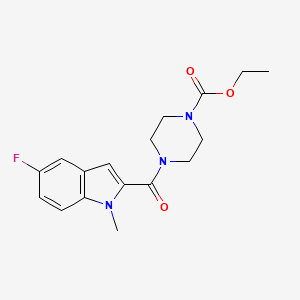 ethyl 4-[(5-fluoro-1-methyl-1H-indol-2-yl)carbonyl]piperazine-1-carboxylate