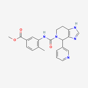 molecular formula C21H21N5O3 B12159676 methyl 4-methyl-3-({[4-(pyridin-3-yl)-1,4,6,7-tetrahydro-5H-imidazo[4,5-c]pyridin-5-yl]carbonyl}amino)benzoate 