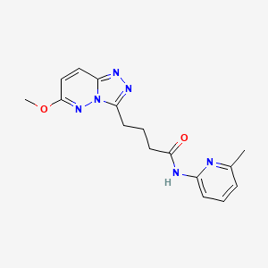 molecular formula C16H18N6O2 B12159706 4-(6-methoxy-[1,2,4]triazolo[4,3-b]pyridazin-3-yl)-N-(6-methylpyridin-2-yl)butanamide 