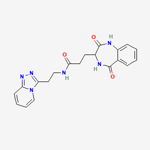 3-(2-hydroxy-5-oxo-4,5-dihydro-3H-1,4-benzodiazepin-3-yl)-N-[2-([1,2,4]triazolo[4,3-a]pyridin-3-yl)ethyl]propanamide