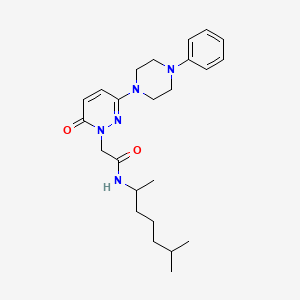 molecular formula C24H35N5O2 B12159836 N-(6-methylheptan-2-yl)-2-[6-oxo-3-(4-phenylpiperazin-1-yl)pyridazin-1(6H)-yl]acetamide 