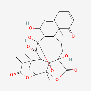 molecular formula C28H32O10 B1215985 (25S)-25,27-Dihydrophysalin A CAS No. 120849-18-5