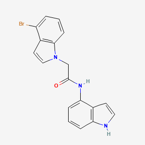 molecular formula C18H14BrN3O B12159864 2-(4-bromo-1H-indol-1-yl)-N-(1H-indol-4-yl)acetamide 