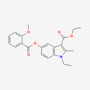 molecular formula C22H23NO5 B12159869 ethyl 1-ethyl-5-(2-methoxybenzoyloxy)-2-methyl-1H-indole-3-carboxylate 