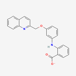 molecular formula C23H17N2O3- B1215989 2-[3-(Quinolin-2-ylmethoxy)anilino]benzoate 