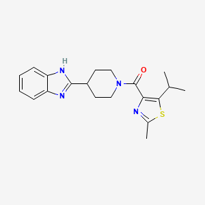 molecular formula C20H24N4OS B12159891 [4-(1H-benzimidazol-2-yl)piperidin-1-yl][2-methyl-5-(propan-2-yl)-1,3-thiazol-4-yl]methanone 