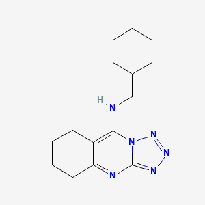 molecular formula C15H22N6 B1215990 N-(cyclohexylmethyl)-5,6,7,8-tetrahydrotetrazolo[5,1-b]quinazolin-9-amine 
