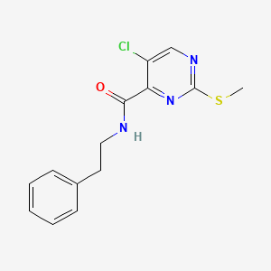 5-chloro-2-(methylsulfanyl)-N-(2-phenylethyl)pyrimidine-4-carboxamide