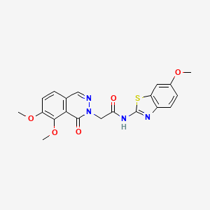 molecular formula C20H18N4O5S B12159954 2-(7,8-dimethoxy-1-oxophthalazin-2(1H)-yl)-N-(6-methoxy-1,3-benzothiazol-2-yl)acetamide 