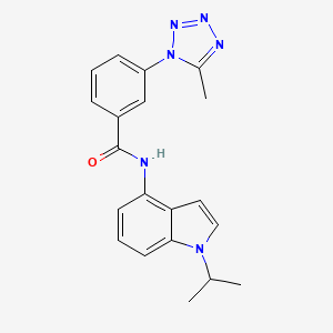 3-(5-methyl-1H-tetrazol-1-yl)-N-[1-(propan-2-yl)-1H-indol-4-yl]benzamide