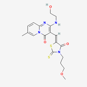 2-[(2-hydroxyethyl)amino]-3-{(Z)-[3-(3-methoxypropyl)-4-oxo-2-thioxo-1,3-thiazolidin-5-ylidene]methyl}-7-methyl-4H-pyrido[1,2-a]pyrimidin-4-one