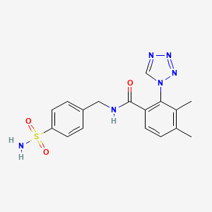 3,4-dimethyl-N-(4-sulfamoylbenzyl)-2-(1H-tetrazol-1-yl)benzamide