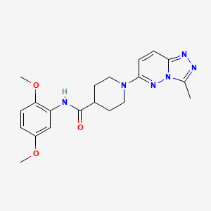 molecular formula C20H24N6O3 B12160085 N-(2,5-dimethoxyphenyl)-1-(3-methyl[1,2,4]triazolo[4,3-b]pyridazin-6-yl)piperidine-4-carboxamide 