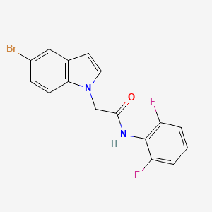 molecular formula C16H11BrF2N2O B12160099 2-(5-bromo-1H-indol-1-yl)-N-(2,6-difluorophenyl)acetamide 