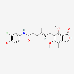 molecular formula C25H28ClNO6 B12160157 (4E)-N-(3-chloro-4-methoxyphenyl)-6-(4,6-dimethoxy-7-methyl-3-oxo-1,3-dihydro-2-benzofuran-5-yl)-4-methylhex-4-enamide 