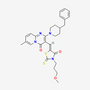 2-(4-benzylpiperidin-1-yl)-3-{(Z)-[3-(3-methoxypropyl)-4-oxo-2-thioxo-1,3-thiazolidin-5-ylidene]methyl}-7-methyl-4H-pyrido[1,2-a]pyrimidin-4-one