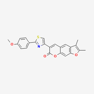 6-[2-(4-methoxyphenyl)-1,3-thiazol-4-yl]-2,3-dimethyl-7H-furo[3,2-g]chromen-7-one