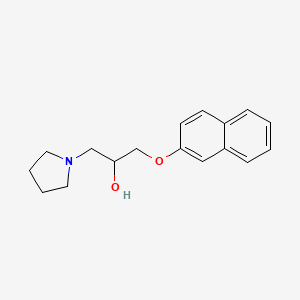 molecular formula C17H21NO2 B12160244 1-(Naphthalen-2-yloxy)-3-(pyrrolidin-1-yl)propan-2-ol 