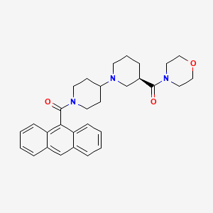 molecular formula C30H35N3O3 B1216025 (3R)-1'-(9-蒽甲酰基)-3-(吗啉-4-基羰基)-1,4'-联哌啶 CAS No. 591778-68-6
