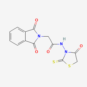 2-(1,3-dioxo-2,3-dihydro-1H-isoindol-2-yl)-N-(4-oxo-2-sulfanylidene-1,3-thiazolidin-3-yl)acetamide