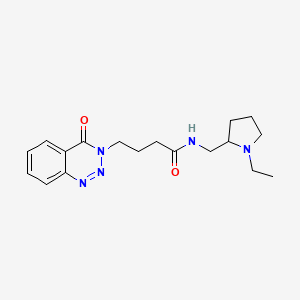 N-[(1-ethylpyrrolidin-2-yl)methyl]-4-(4-oxo-1,2,3-benzotriazin-3(4H)-yl)butanamide