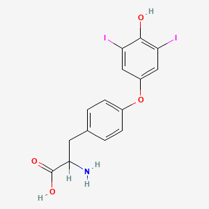 B1216033 O-(4-Hydroxy-3,5-diiodophenyl)-DL-tyrosine CAS No. 60363-25-9