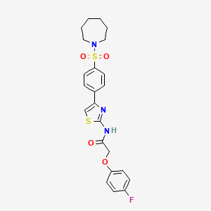 N-{4-[4-(azepane-1-sulfonyl)phenyl]-1,3-thiazol-2-yl}-2-(4-fluorophenoxy)acetamide