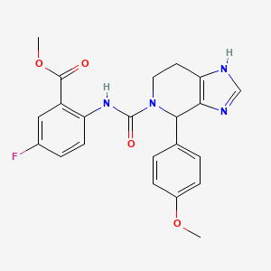 molecular formula C22H21FN4O4 B12160420 methyl 5-fluoro-2-({[4-(4-methoxyphenyl)-1,4,6,7-tetrahydro-5H-imidazo[4,5-c]pyridin-5-yl]carbonyl}amino)benzoate 