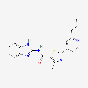 N-(1H-benzo[d]imidazol-2-yl)-4-methyl-2-(2-propylpyridin-4-yl)thiazole-5-carboxamide