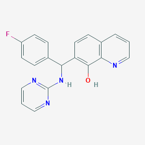 7-[(4-Fluorophenyl)(pyrimidin-2-ylamino)methyl]quinolin-8-ol