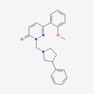 6-(2-methoxyphenyl)-2-[(3-phenylpyrrolidin-1-yl)methyl]pyridazin-3(2H)-one