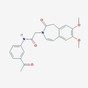 molecular formula C22H22N2O5 B12160569 N-(3-acetylphenyl)-2-(7,8-dimethoxy-2-oxo-1,2-dihydro-3H-3-benzazepin-3-yl)acetamide 