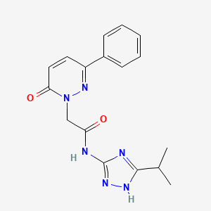 2-(6-oxo-3-phenylpyridazin-1(6H)-yl)-N-[3-(propan-2-yl)-1H-1,2,4-triazol-5-yl]acetamide