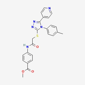 methyl 4-[({[4-(4-methylphenyl)-5-(pyridin-4-yl)-4H-1,2,4-triazol-3-yl]sulfanyl}acetyl)amino]benzoate